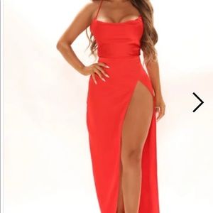 Red Satin dress